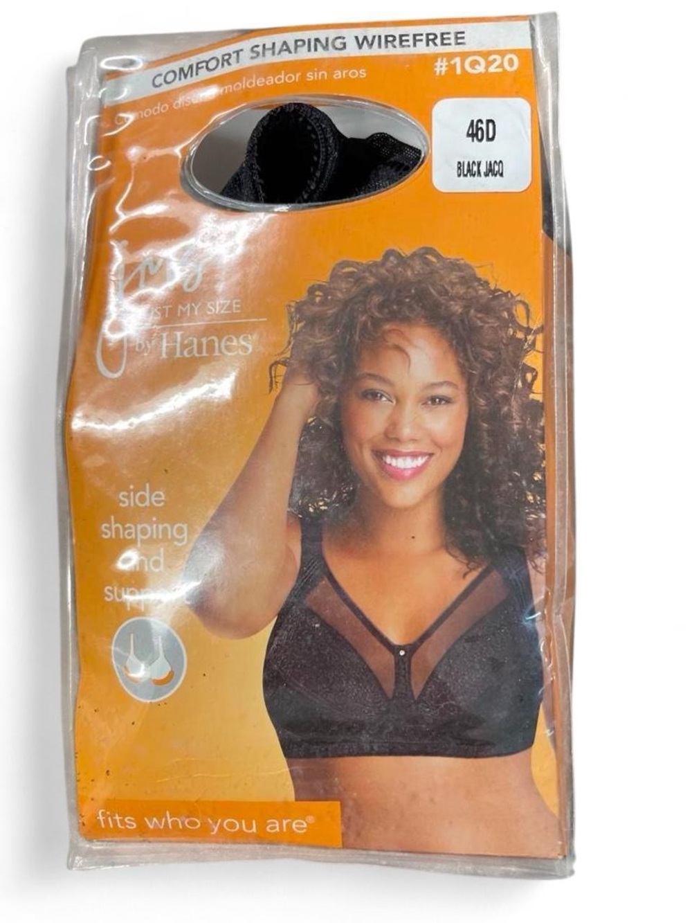 Just My Size Black Wirefree Comfort Shaping Bra